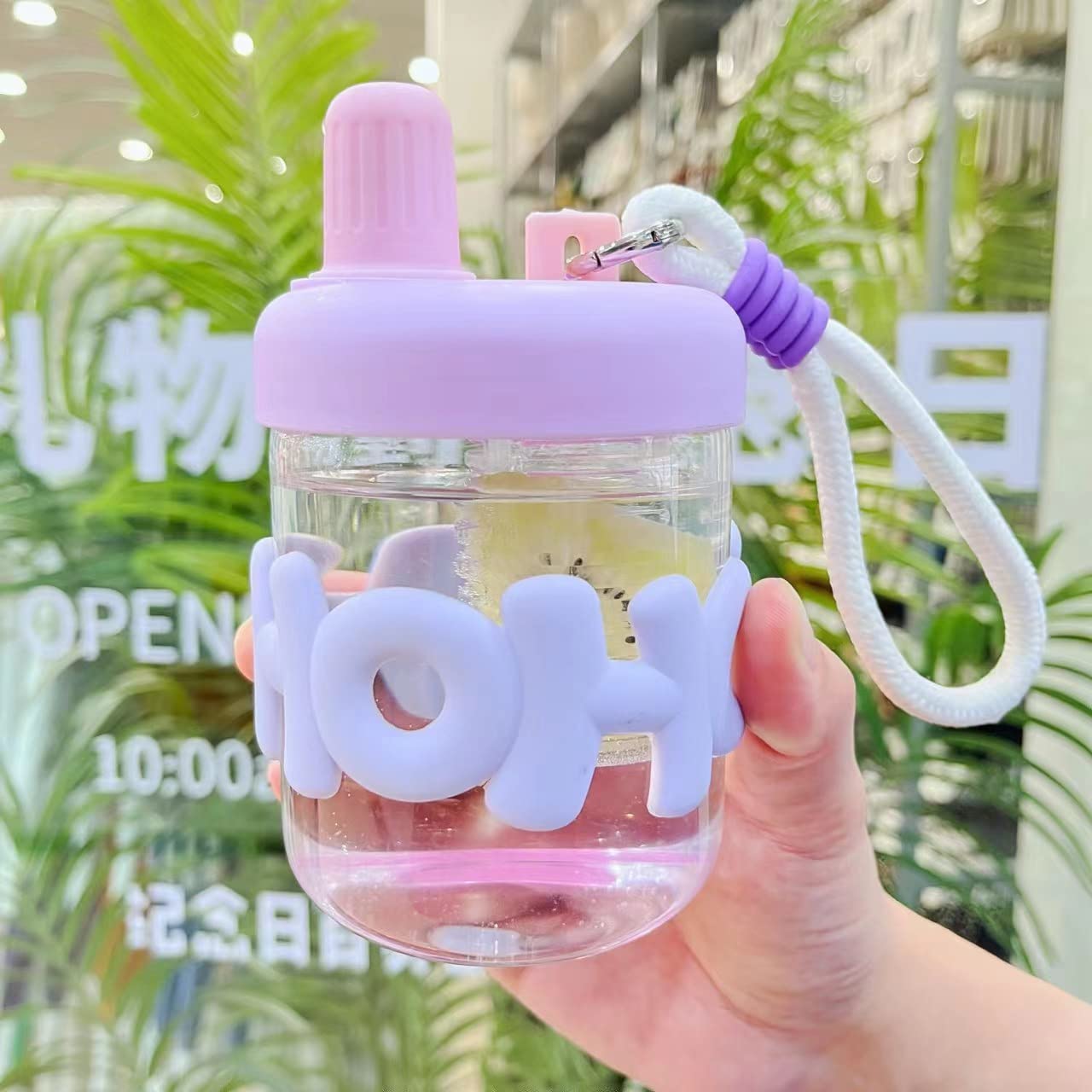 BODYMART 400ml Gym Water Bottles for Women, Kawaii Water Bottle, Aesthetic Water Bottles, Cute Water Bottles for Women, Small Water Bottles (Purple)