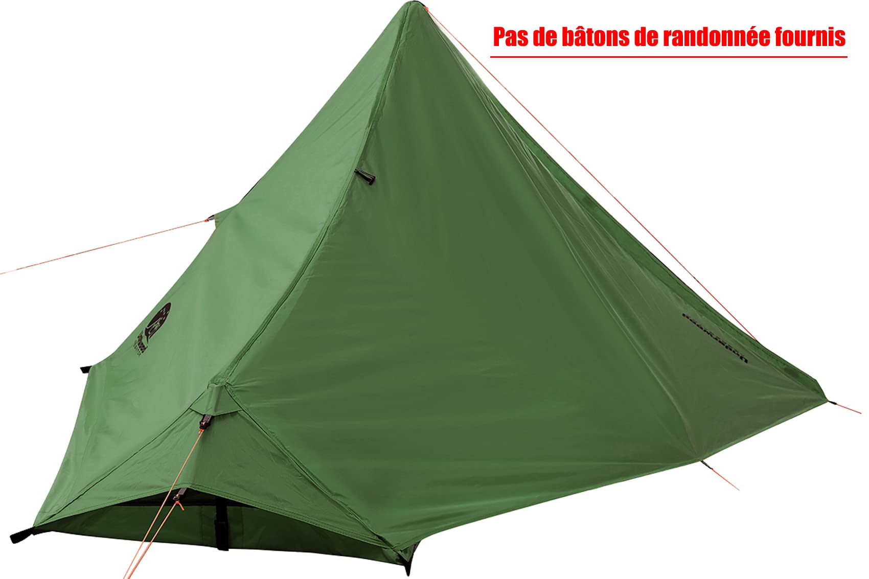 Tente de Camping Ultralégère pour 1 Personne - Tente de Trekking Imperméable et Compacte pour Vélo et Moto (Pas de Bâtons de Randonnée)