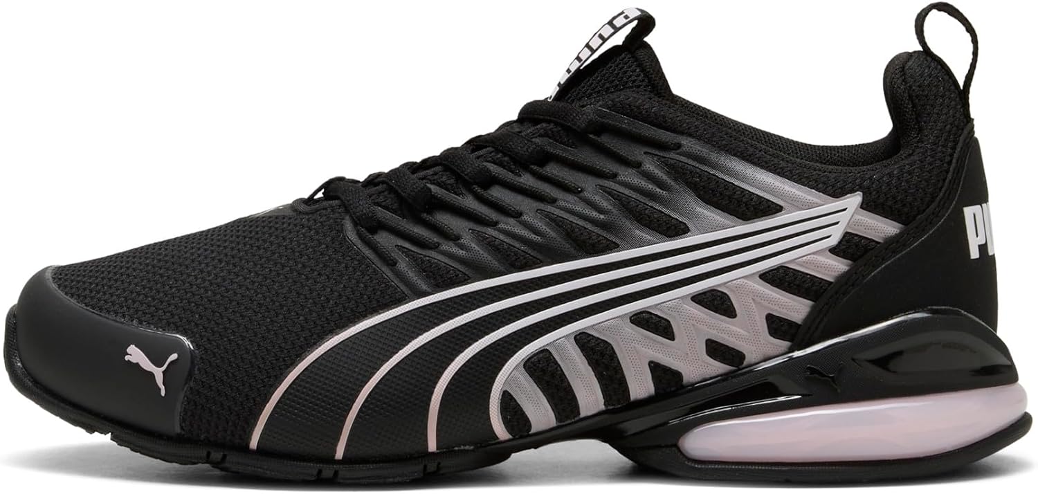 PUMA Women's Voltaic Evo Cross Training Shoes, Black-Powder Pink AH26, 9.5 WNS