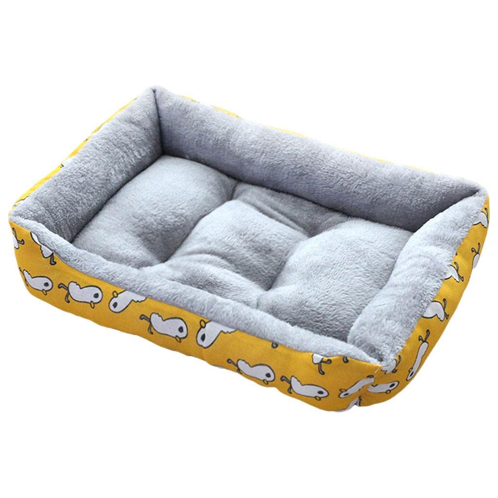 Coussin chauffant lit pour chien et chat jaune taille L imperméable