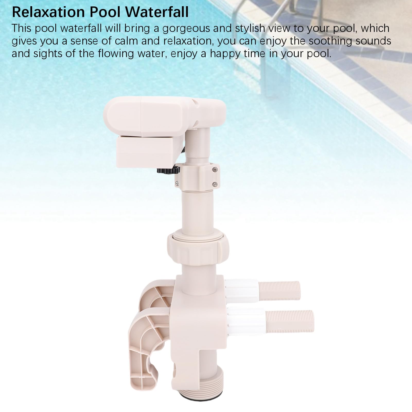Fontana per Piscina con Luci a LED Cascata 360 Gradi PVC