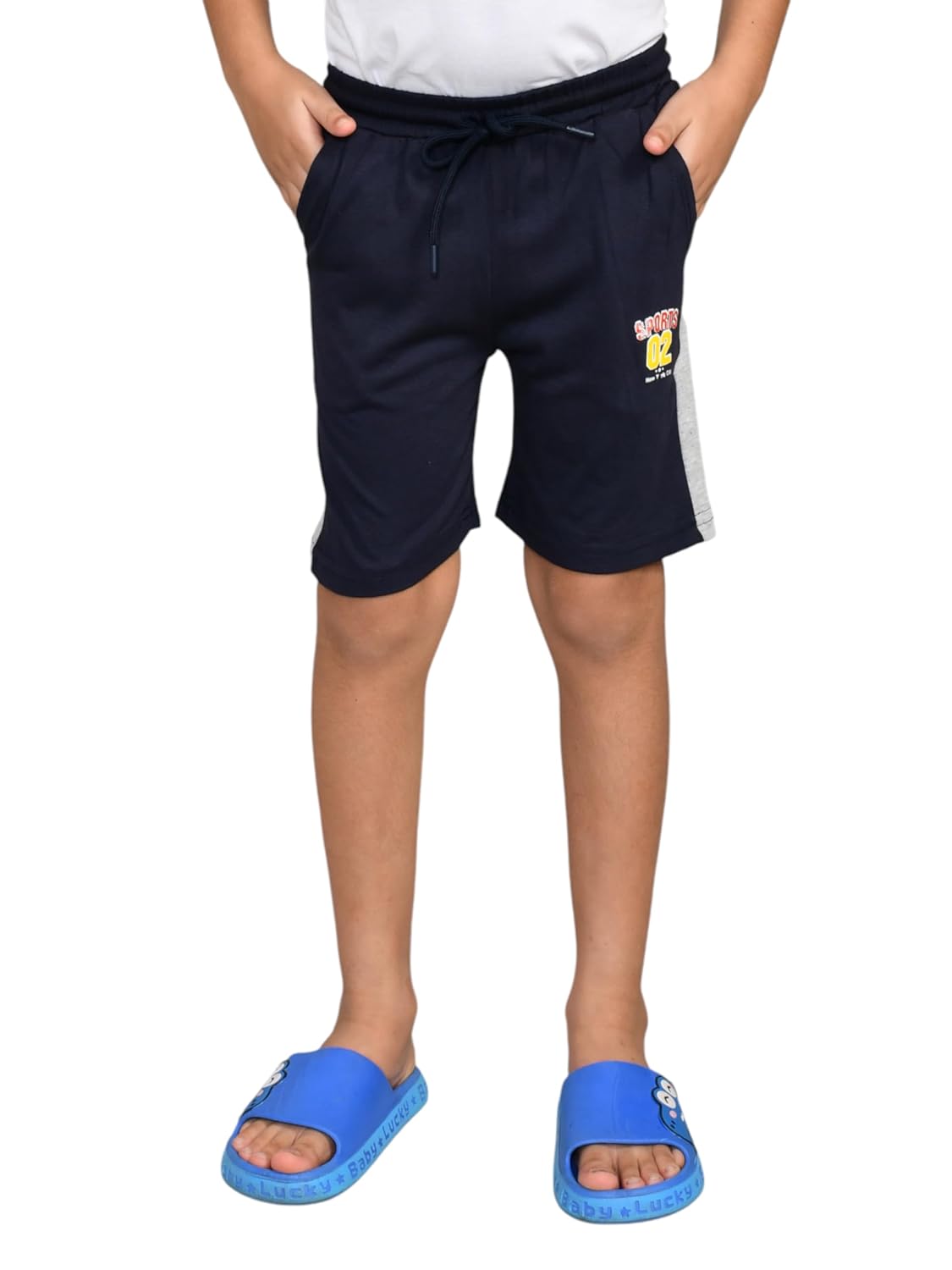 Lux Cozi Regular Fit Cotton Printed Bermuda Shorts for Boys with Side Pockets | Print May Vary |