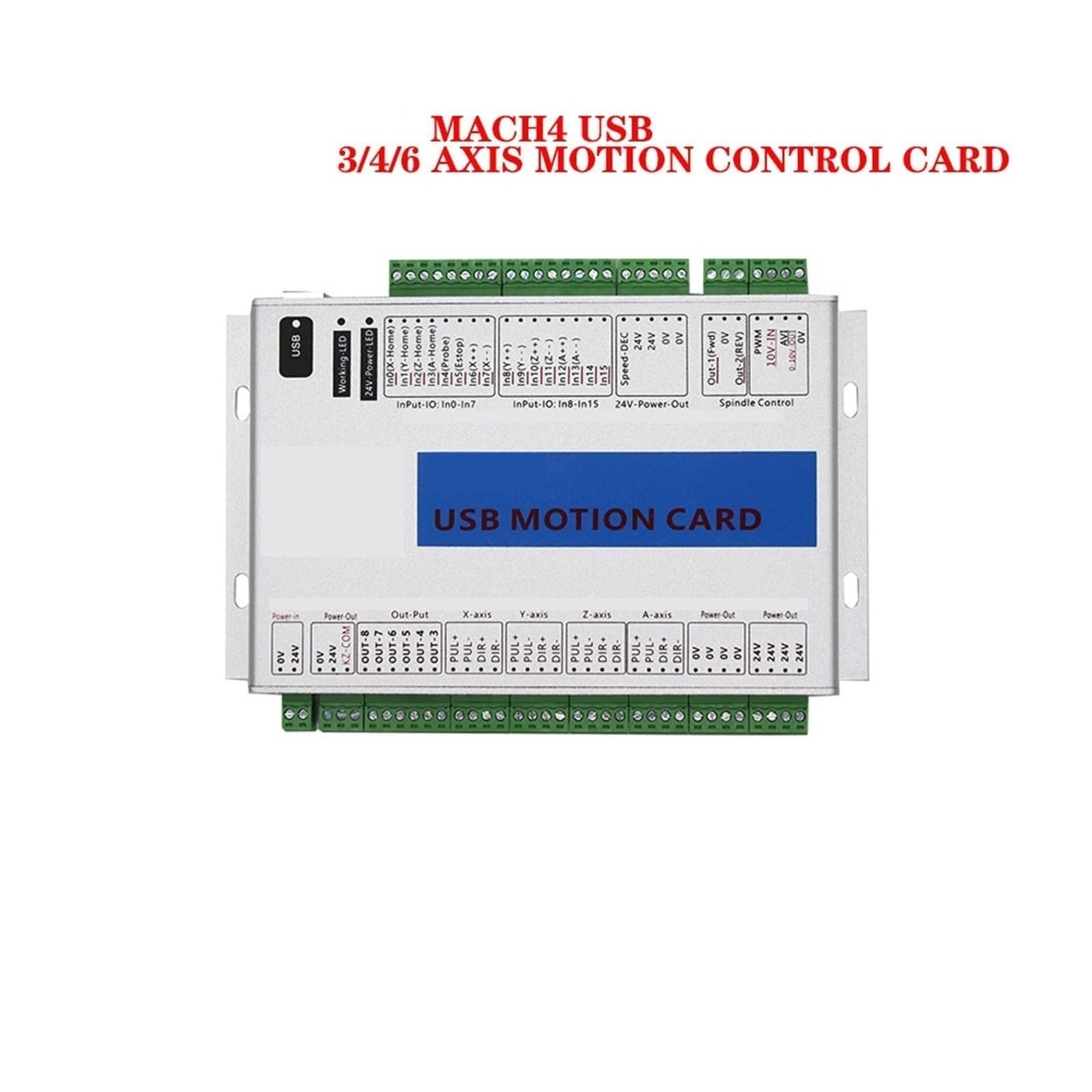 CNC-Steuerung, Mach4 Motion Control Karte Cnc Controller USB 3/4/6 Achsen MK4 Gravur Maschine CNC Bearbeitung Zentrum für CNC-Fräser, Drehmaschine(3AXIS)