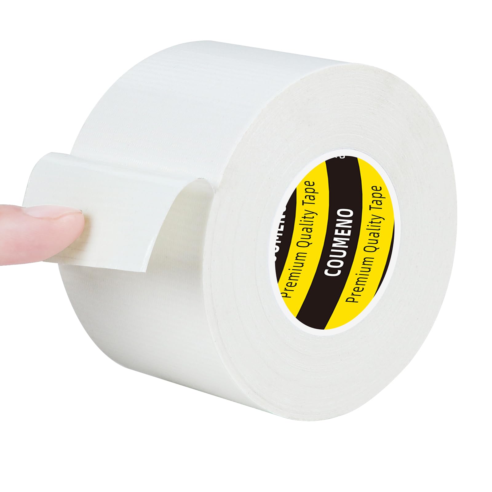 COUMENO Heavy Duty Single Sided Duct Tape 2inX66FT,Strong Adhesion, Wear-Resistant, Durable Tape for Indoor and Outdoor,Easy Use for Sealing, Masking,