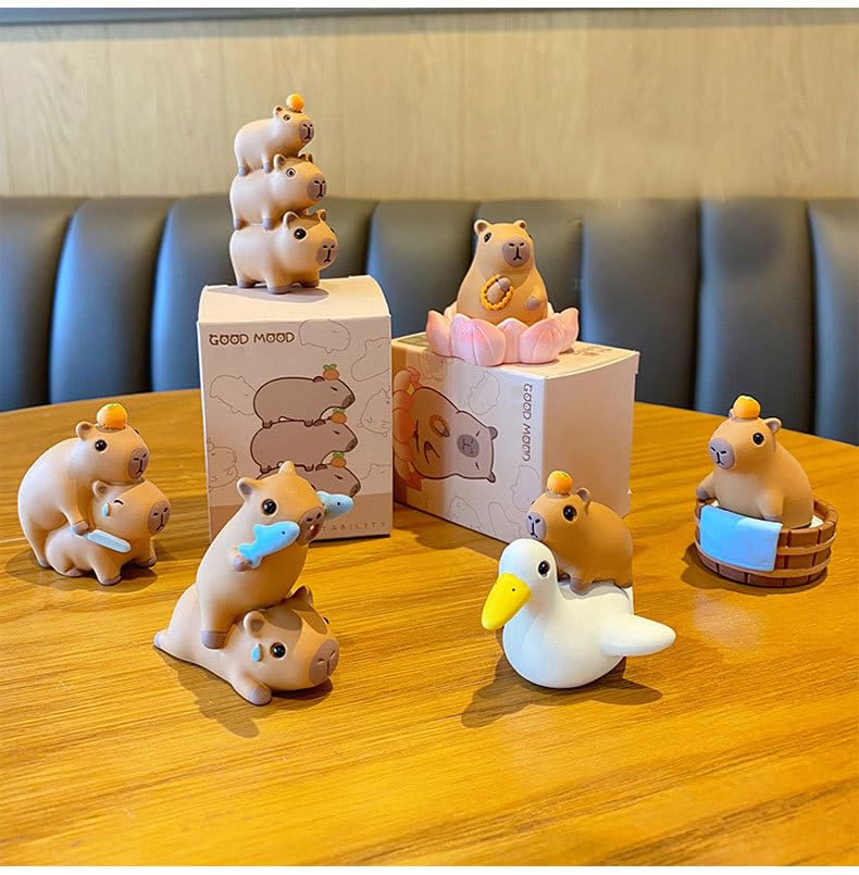 Image of Capybara Blind Box, Random Capybara Figurine for Collectors, Blind Bags for Girls, Cute Animal Blind Bag for Desk Decoration, Shelf Display and Gift Giving