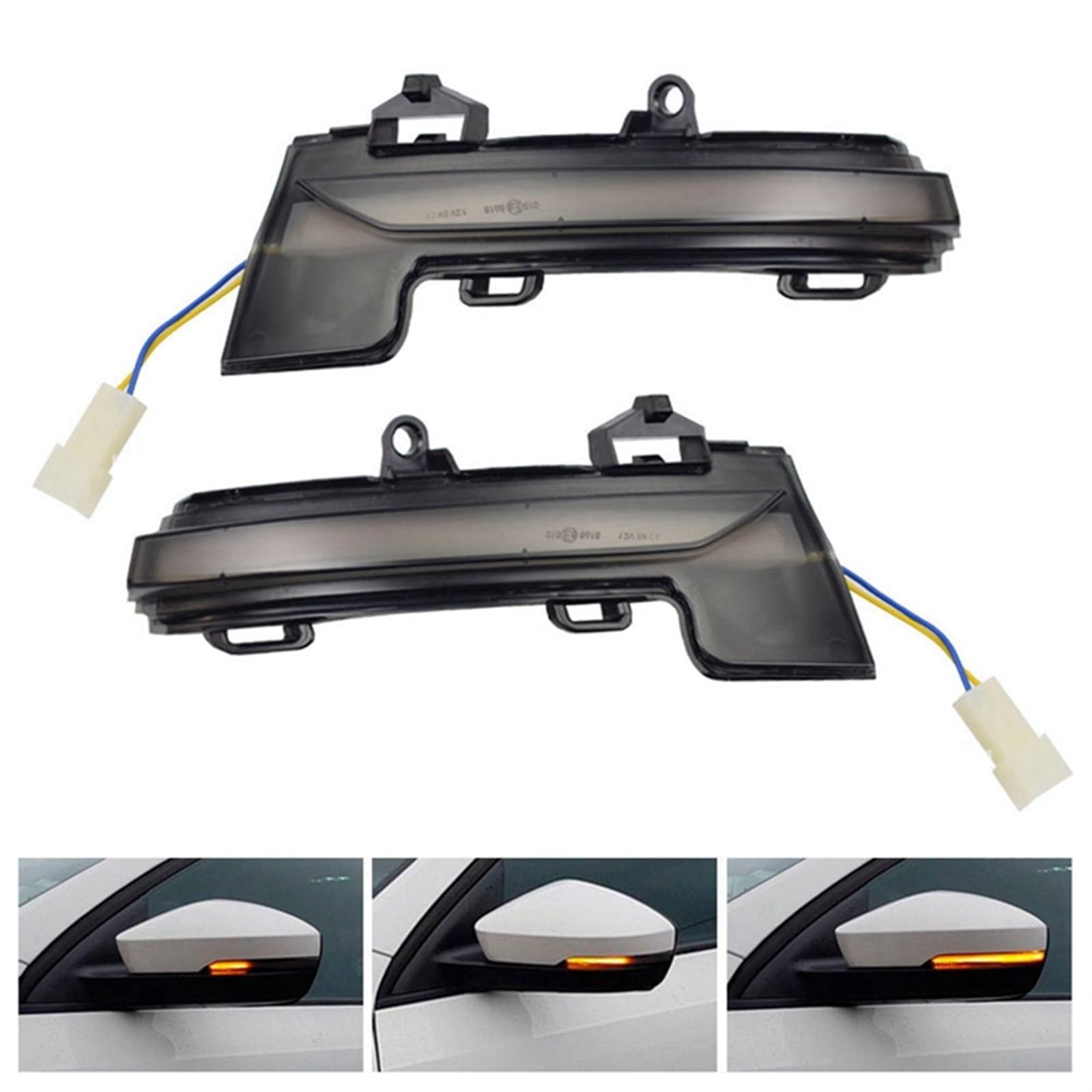 espejo lateral indicador Compatible Con VW Para T-Roc Para T-corss 2018 2019 2020 Luz Intermitente De Señal Giro Dinámica Para Coche Indicador Intermitente Espejo Lateral Intermitente Para Coche