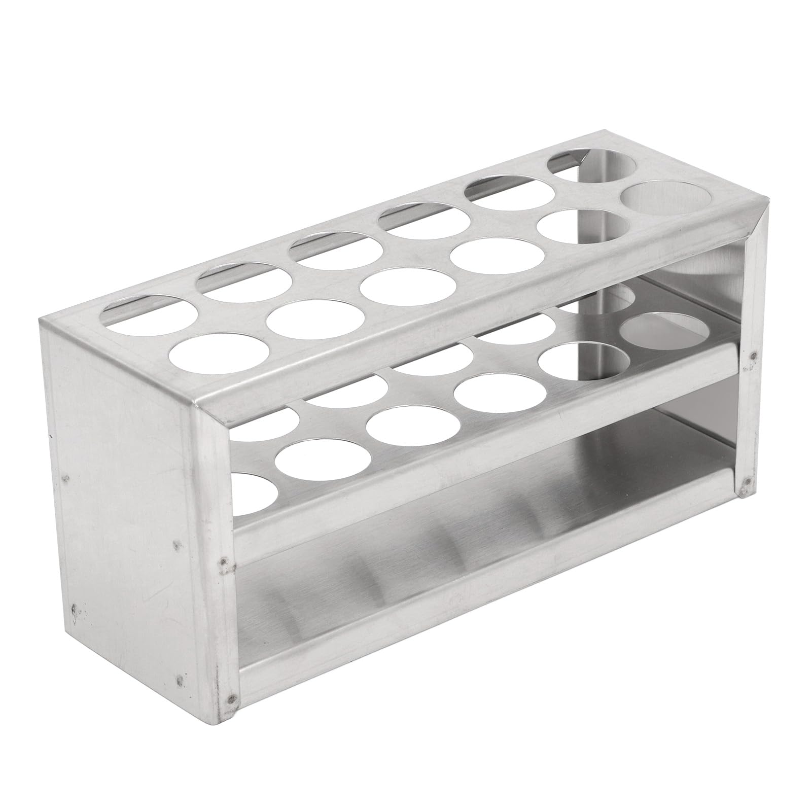 Support de Tubes à Essai en Acier Inoxydable, 20 Trous pour Tubes de Φ10-20mm, Multifonctionnel avec Surface Hautement Polie (23mm 12 trous)