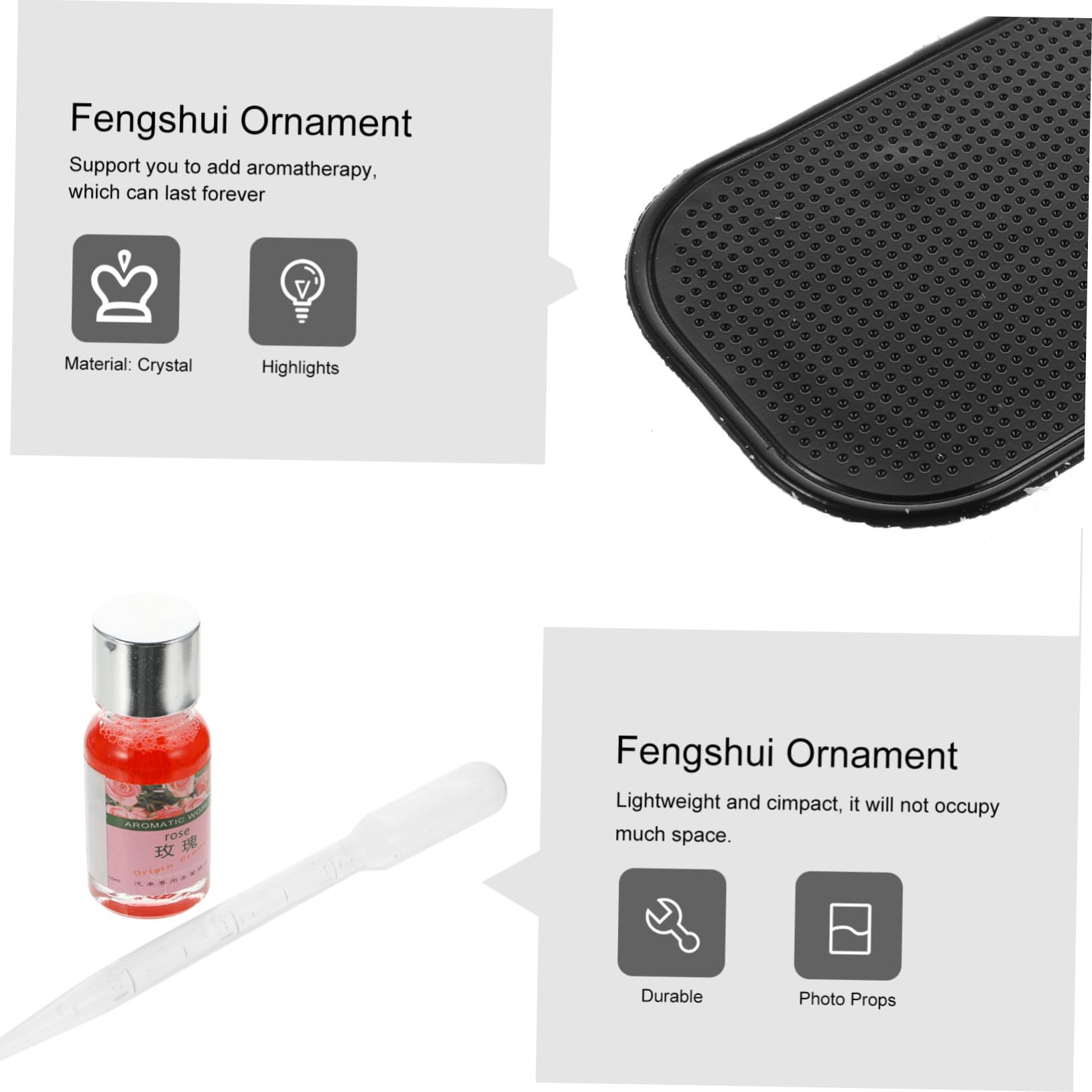 Adorno para Coche Difusor de Aromaterapia y Carga Solar, Decoración Elegante de Loto de Cristal y Plástico para Interior del Automóvil Varios estilos