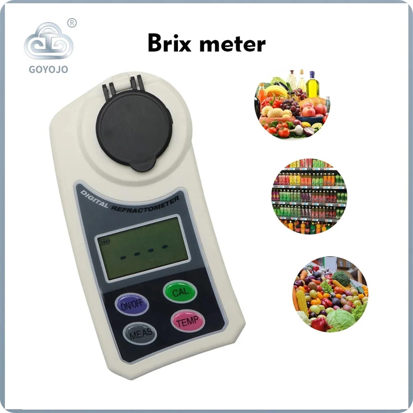 Refraktometer, Digitales Refraktometer, Zuckergehalt 0~55% Brix-Meter for Obst, Gemüse, Lebensmittelverarbeitung, Bier(Accuracy ±0.2)