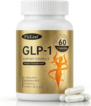 FLYLEAF GLP-1 Supplement for Appetite Control, Daily Weight Management Support - with Berberine HCl, Akkermansia & Probiotics to Help Manage Hunger - Non-GMO, 60 Capsules 1-Month Supply