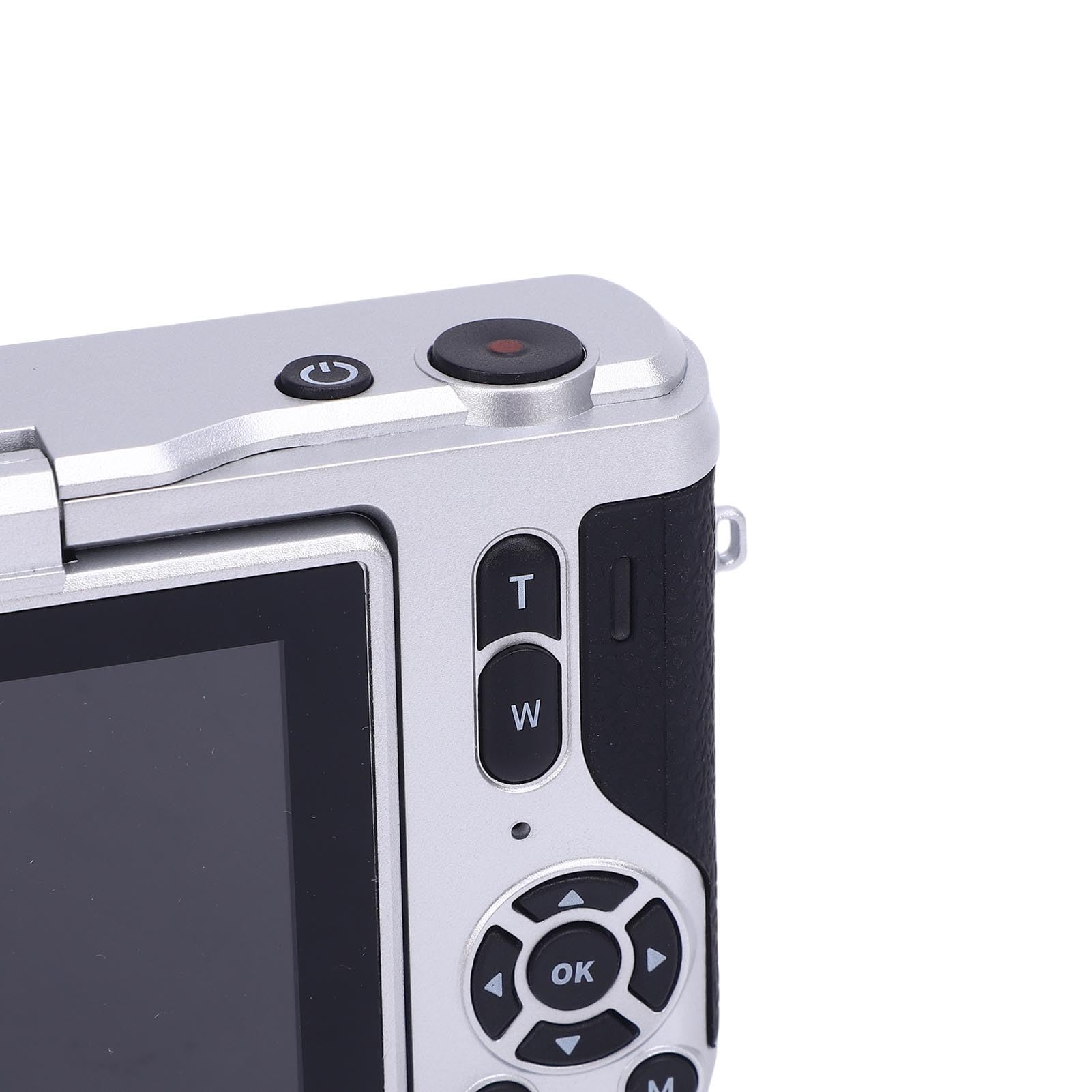 Jectse Camera Digitale 4K per Fotografia, Fotocamera da Vlogging da 64 MP con Schermo a Flip, Punto Zoom Digitale 16x e Scatto di Camara per Principianti per Principianti (SILVER)