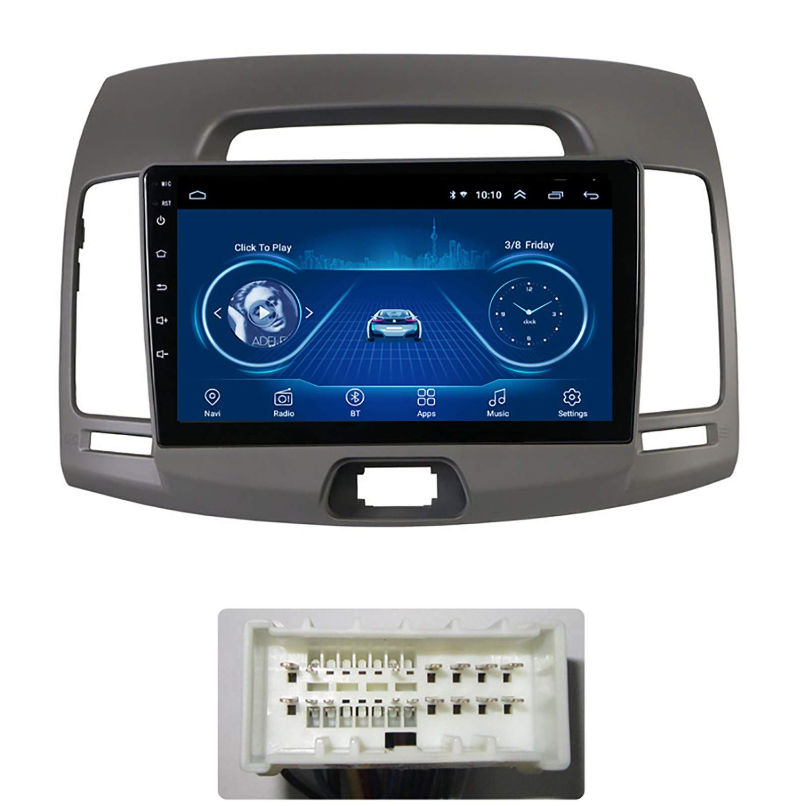 Radio de coche con GPS para actualizar el salpicadero de Hyundai Elantra