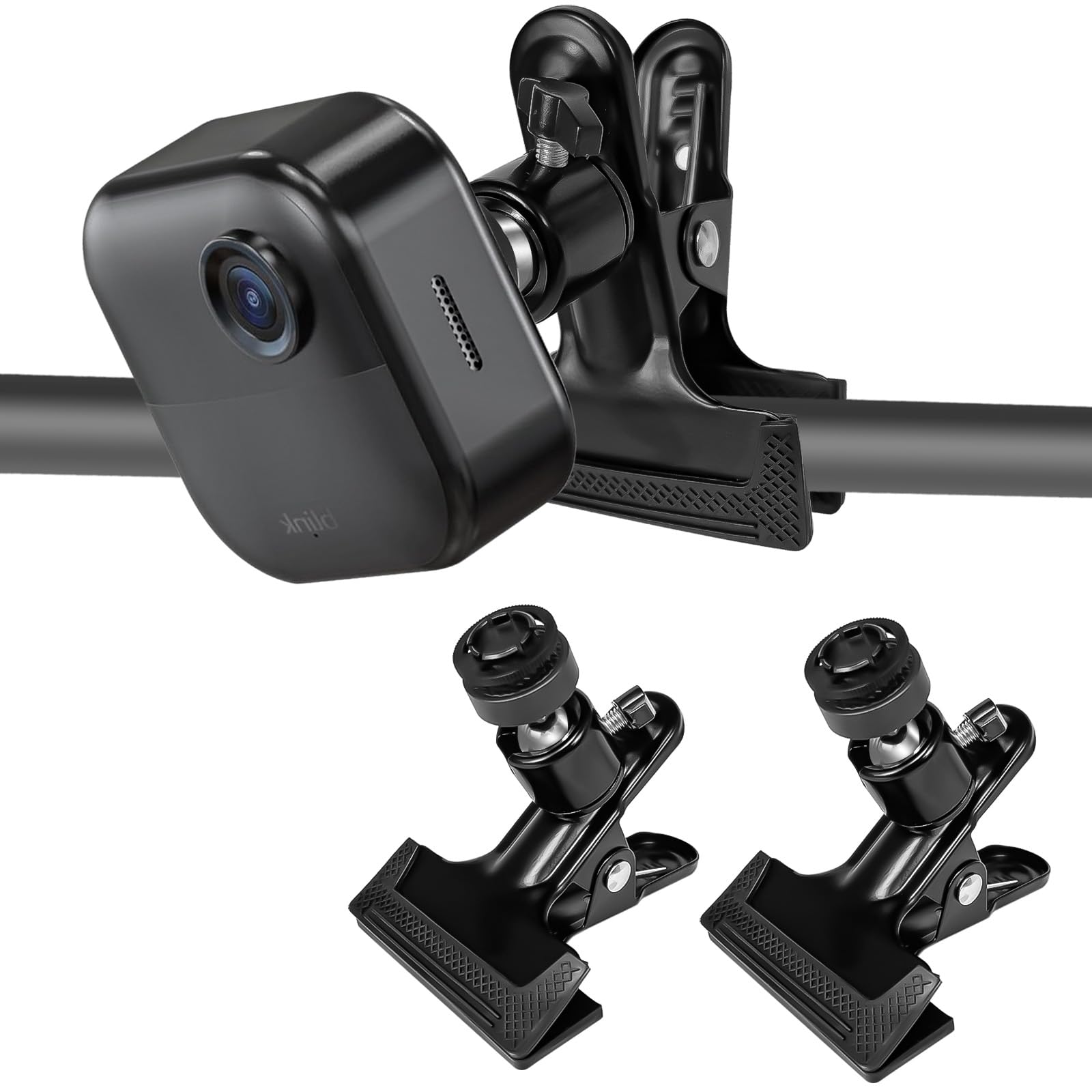 TAICHIPANDA Clip Clamp Mount for Blink Outdoor 4th / 3rd Gen, 2-Pack Metal Clip Holder with Extra-Wide Clamping Capacity – Attach Your Camera Anywhere