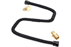 24" Flex Gas Line Connector Kit for Natural Gas or Liquid Propane Fire Pit Hose