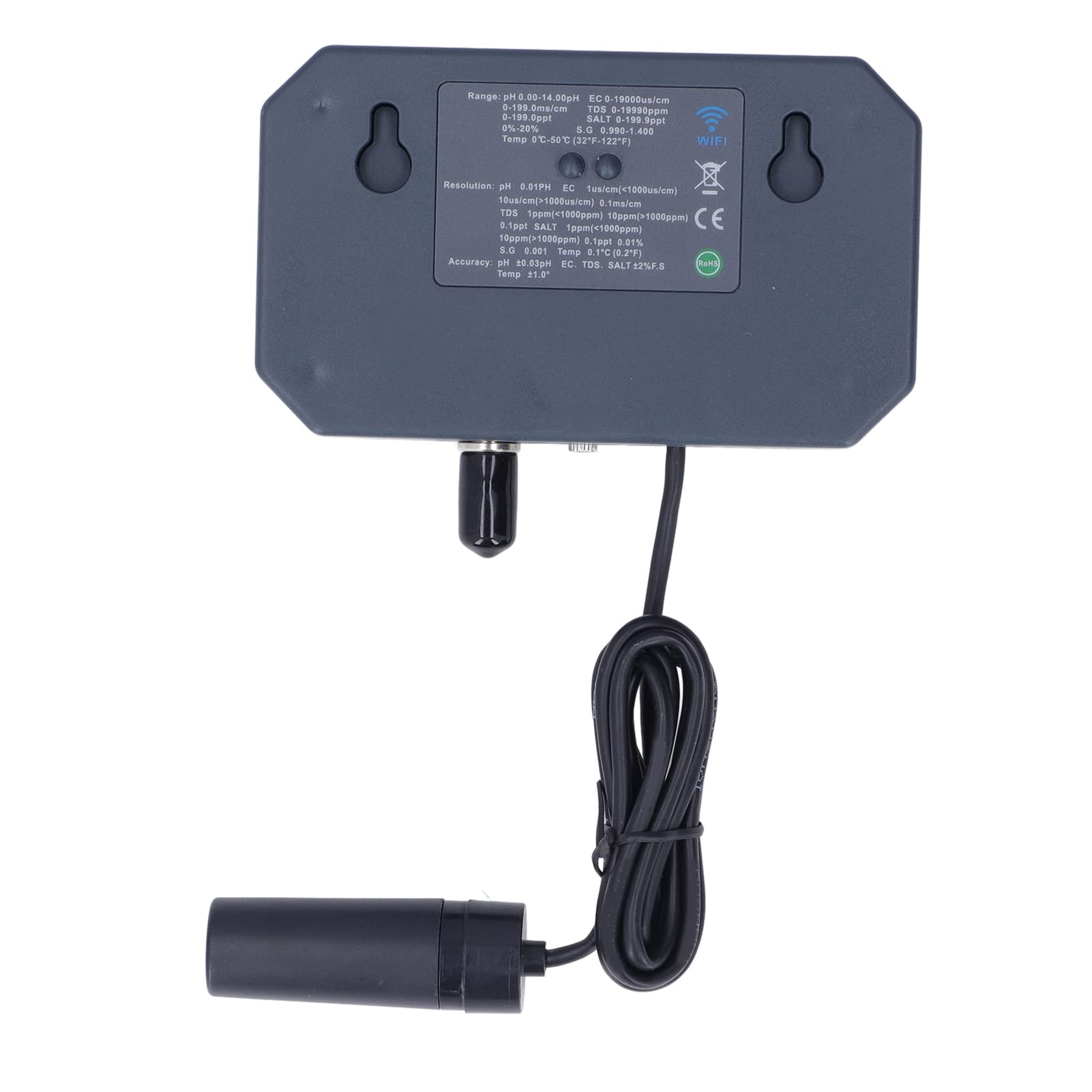 Alvinlite Misuratore di qualità dell'Acqua, Tester di qualità dell'Acqua multiparametro App Telecomando PH EC TDS Sale Misuratore di Temperatura G.S(EU 230V)