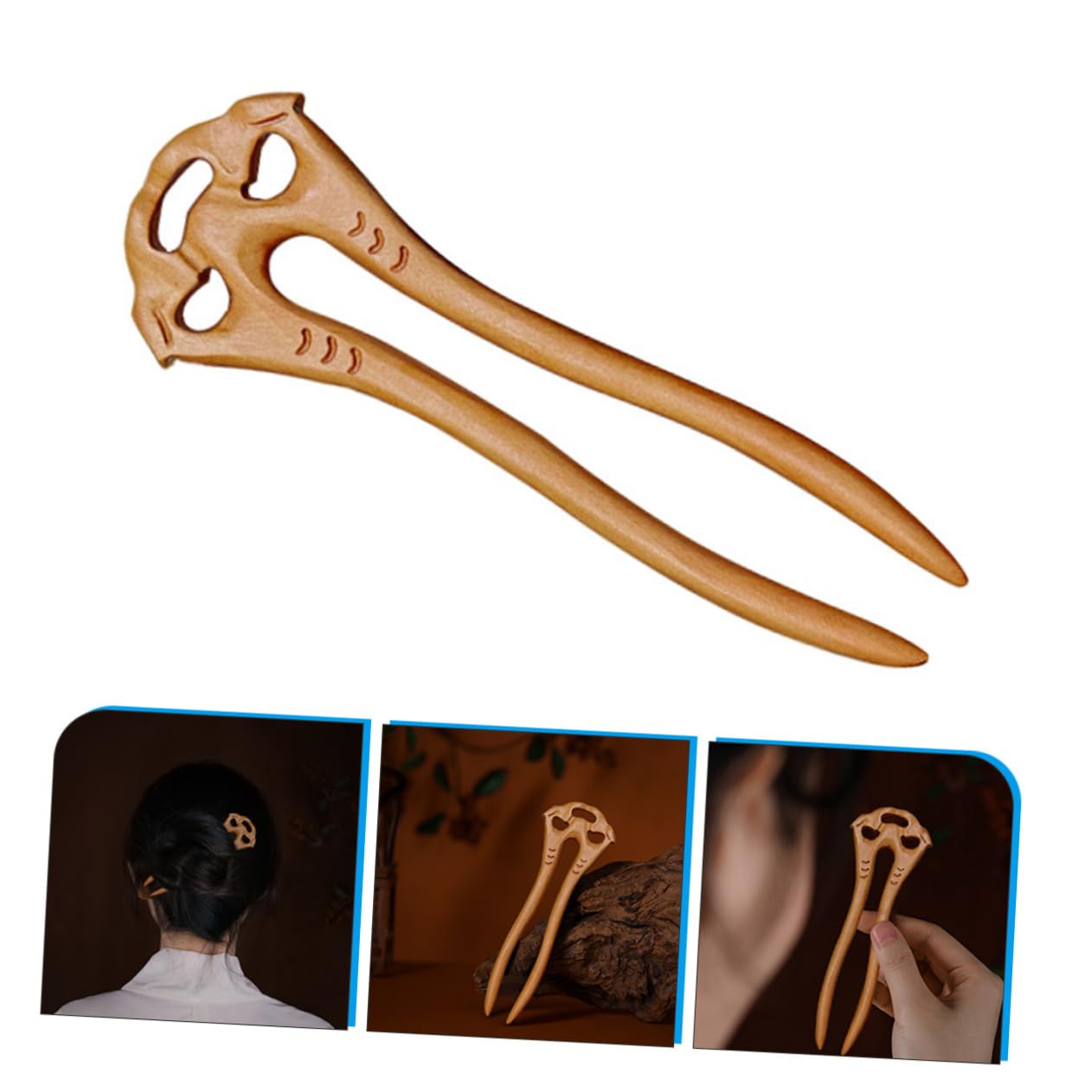 FRCOLOR 4 Stück U-förmige Haarnadel Aus Sandelholz Haarstab Aus Holz U Form Haar Antikes Haar Frauenhaarstock Haargabel Aus Holz Retro-haarstäbe Stäbchen Antiquität Mädchen Fräulein