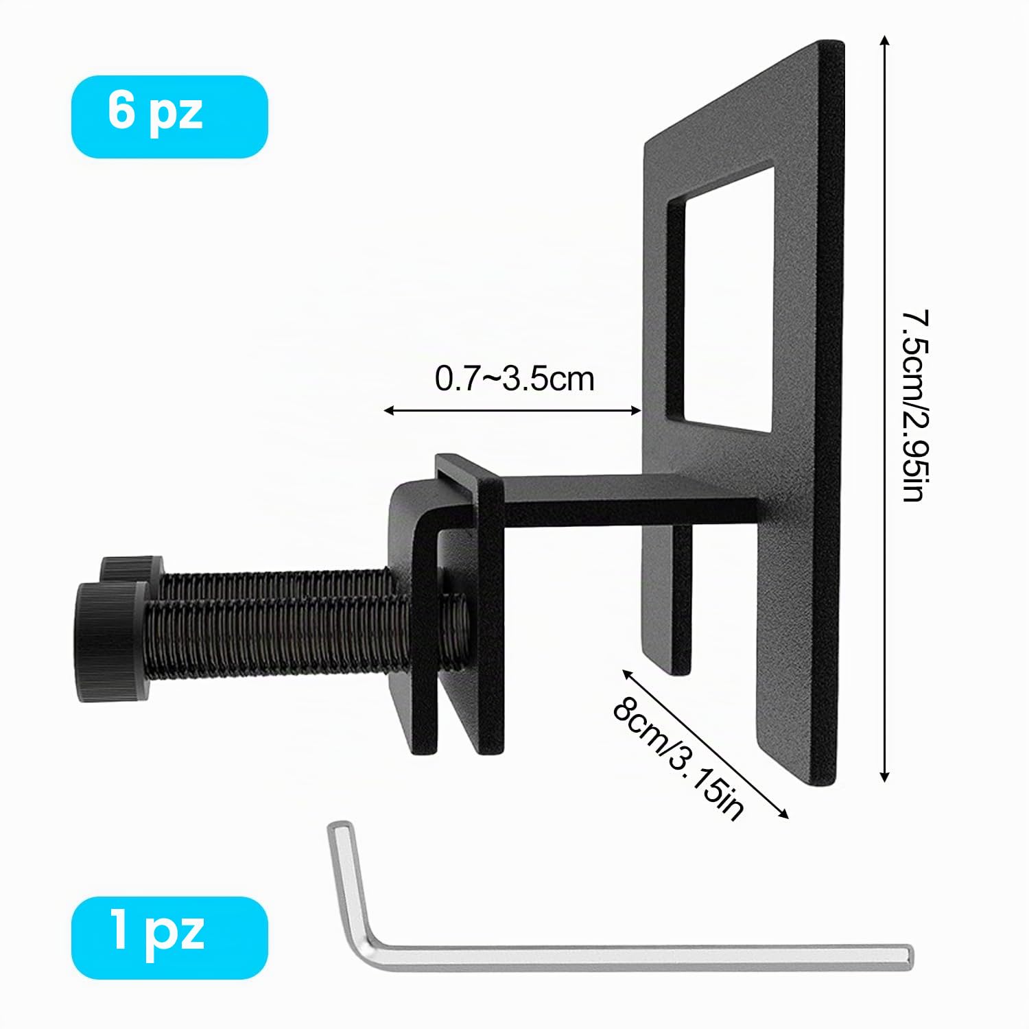 6 Supporti per Materasso per Telaio del Letto, Guarnizioni per Materasso Antiscivolo, Colore Nero, per Materassi Regolabili, in Metallo, per Telaio in Metallo, Tappetino Antiscivolo