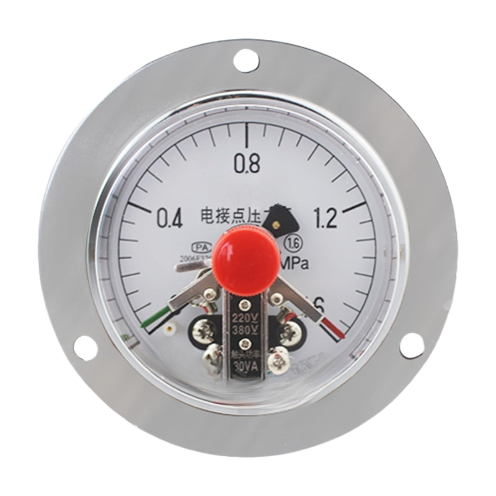 Manómetro de contacto eléctrico asistido magnéticamente 100ZT vacío 0-1.6MPA(0 ～ 16 MPA)