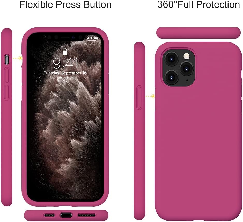 Miracase Liquid Silicone Case Compatible with iPhone 11 Pro Max 6.5 inch(2019), Gel Rubber Full Body Protection Shockproof Cover Case Drop Protection Case (Plum)