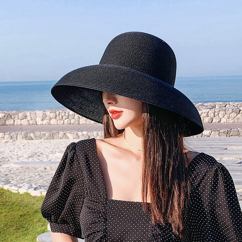 Sombrero de paja vintage Hepburn para mujer miniatura 2