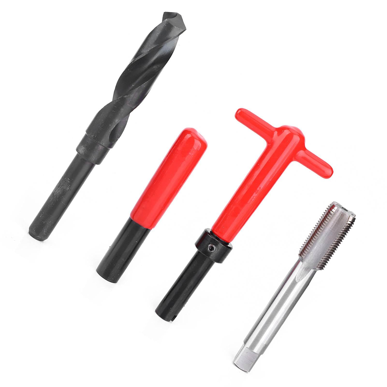 Kit di riparazione filettatura 10 pezzi, chiave per punta a vite in acciaio inossidabile con inserto filettato per auto M18x1.5, strumento di riparazione filettatura metrica per le