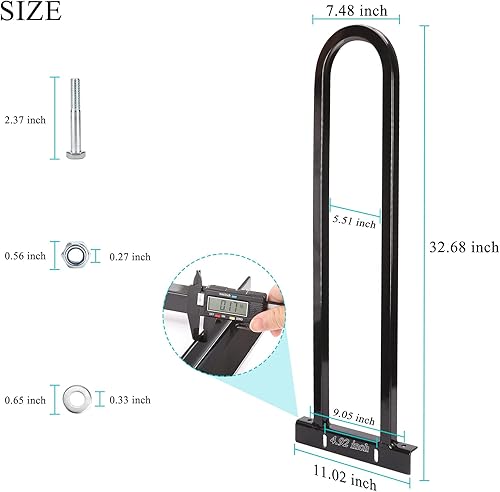 Miniatura 4 de 10L0L Barra de seguridad universal para asiento trasero de carrito de golf, compatible con Club Car EZGO, barra de agarre para asiento trasero de
