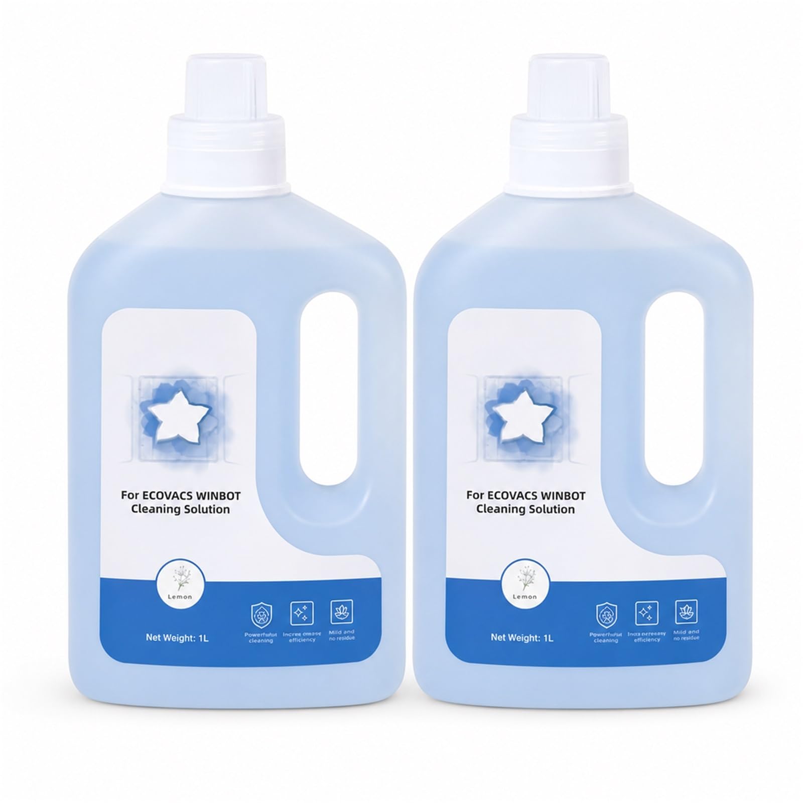 Solution Nettoyante for Vitres, 1L, 2 Bouteille, Parfum Bluebell