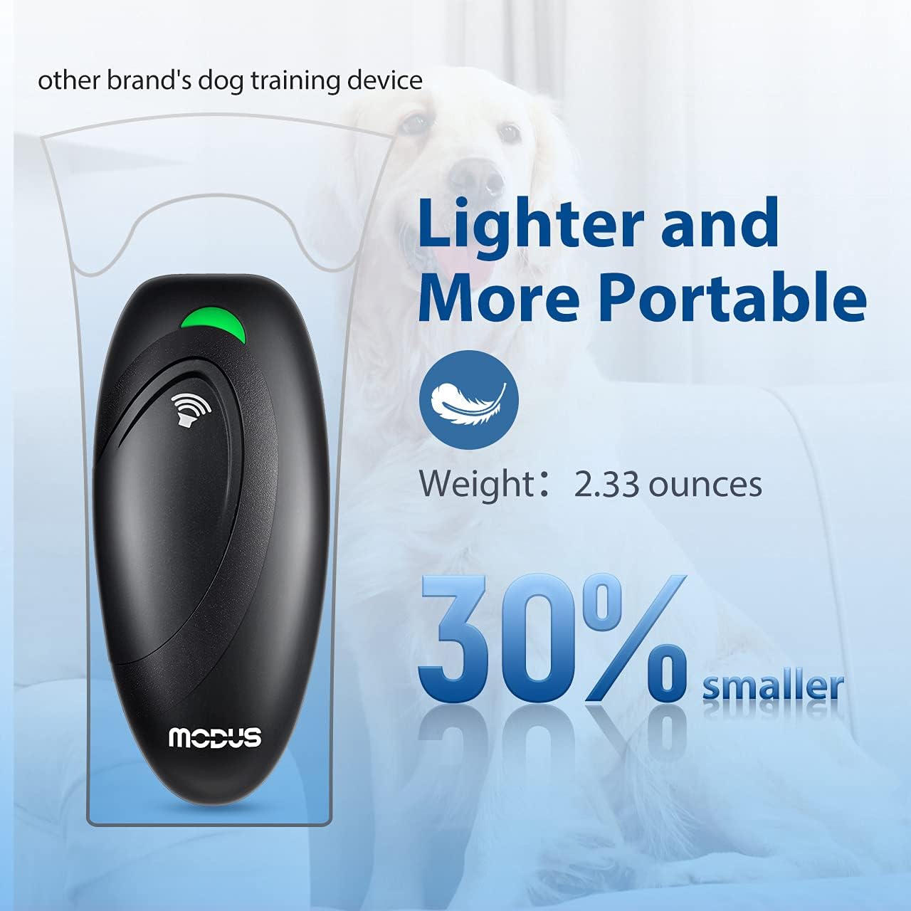 MODUS Dog Barking Control Devices 3 Modes Ultrasonic Dog Training and Anti-Barking Device Rechargeable Dog Barking Deterrent Devices LED Indicator 16.4 ft Range Portable Safe Indoor Outdoor : MODUS : Pet Supplies