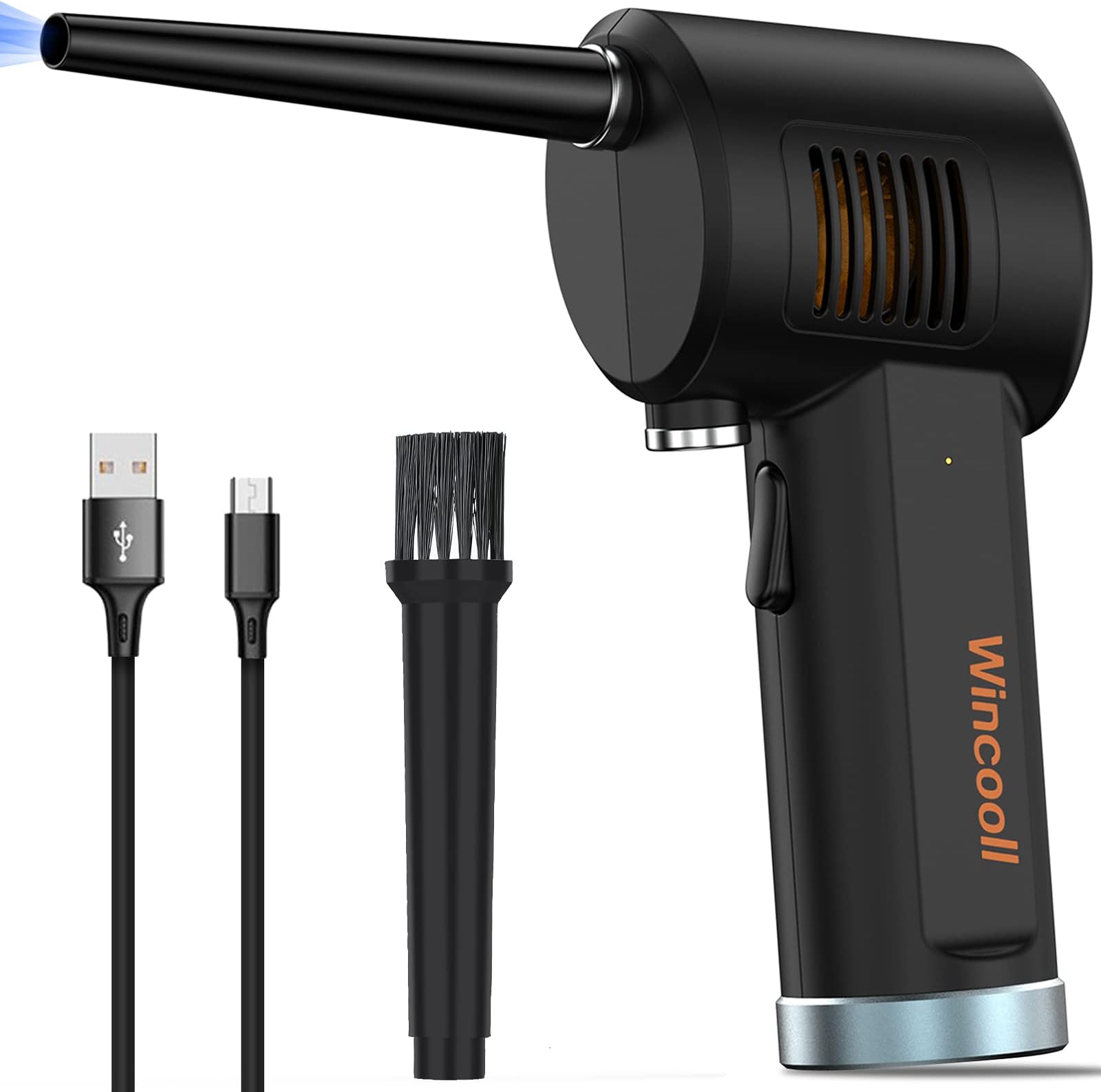 Air Duster for Computer Keyboard Cleaning - Cordless, Rechargeable 6000mAh Battery，Powerful Brushless Motor and 10W Fast Charging Air Duster Compressed Air