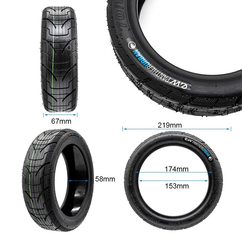 Mobile TM Compatible avec Pneu Trottinette Électrique tubeless 70-50-6,1 PANTHERURBAN Avec gel anti-crevaison