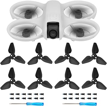 Propellers for DJI Neo - Drone Prop Blades Replacement Low Noise Wings Spare Propeller Blade for DJI Neo Drone Accessories Exclusive Screwdrivers & Screws 8 pcs