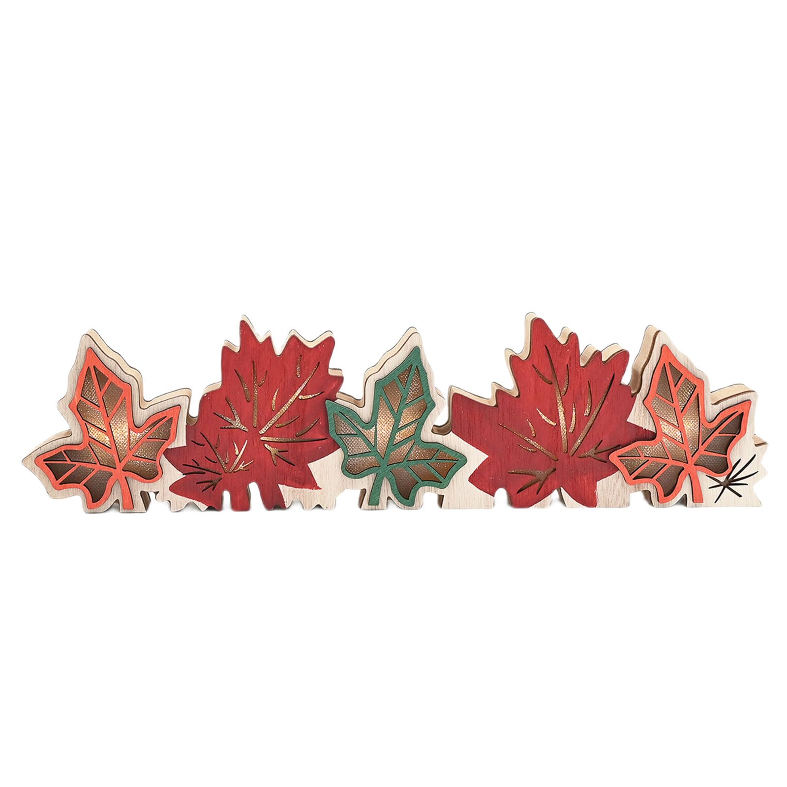 Fall Thanksgiving Tabletop Decorations, Wooden Block Sign with LED Light for Farmhouse Tiered Tray Display Autumn Farmhouse Tiered Tray Decor & Wooden Centerpiece