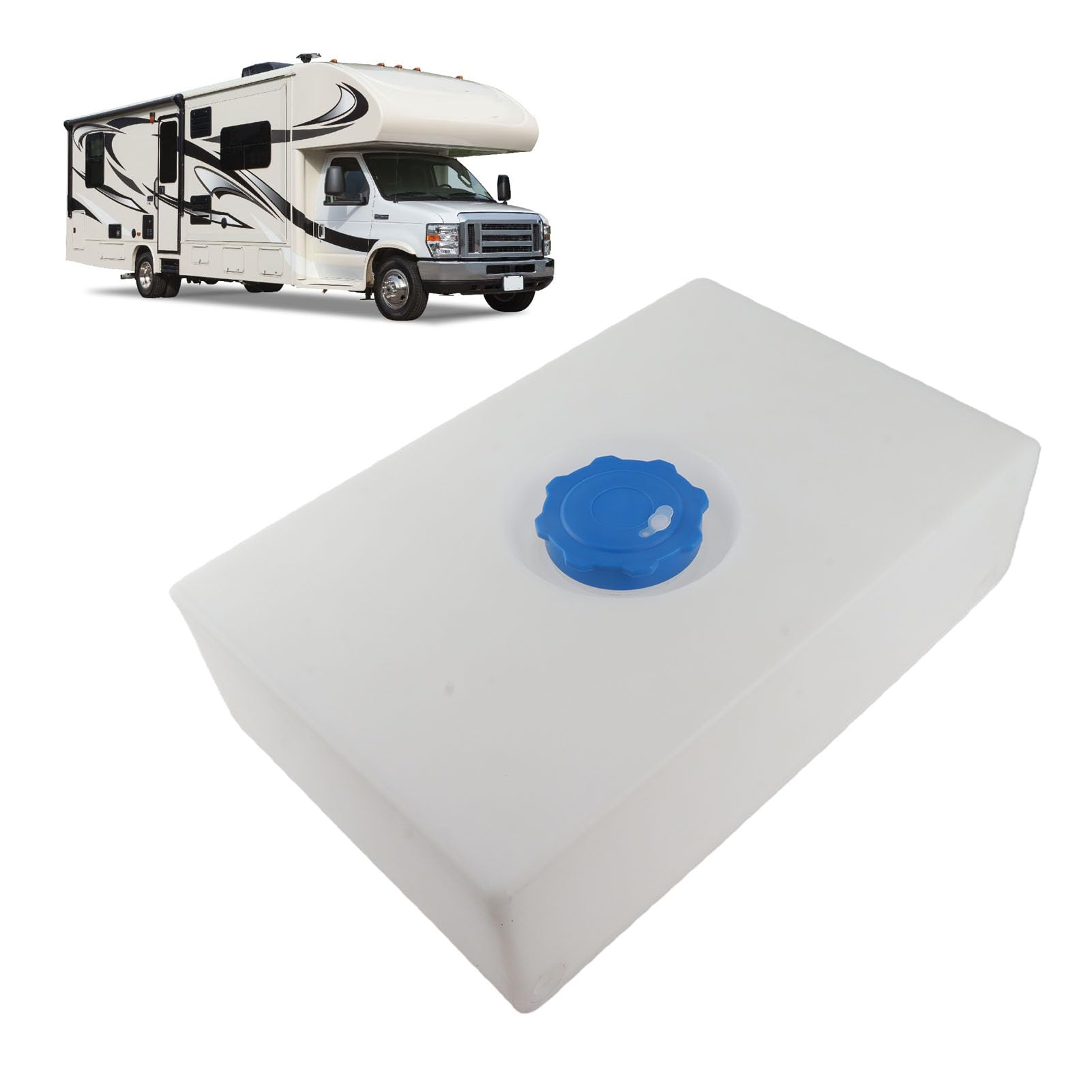 Fockety Tanque de Agua Dulce y Gris para RV, Tanque de Retención de Agua de 5 Galones para RV, Tanque de Retención de Residuos de RV para Campistas, Camión de Alimentos de Concesión, Barco