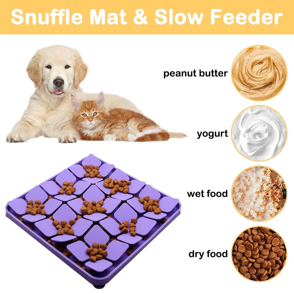Puzzle Feeder Silikon-Leckmatte Für Hunde – Verlangsamt Das Fressen & Fördert Mentale Stimulation