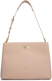 Da Milano Women's Leather Shoulder Bag - Pink Price In India