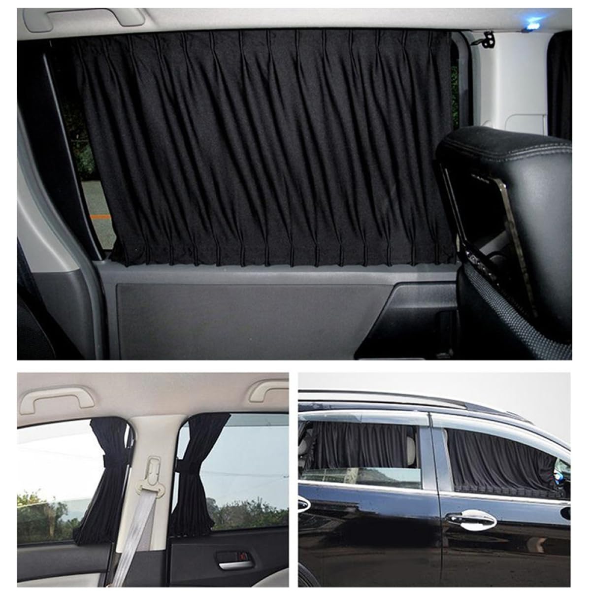 ibasenice 2 Piezas Ventana Lateral del Coche Cortinas De Bloqueo UV Parasol para Coche Visera De Coche Cortinas Opacas Parasol Ventanas Traseras Coche Parasol Cars La Ventana Trasera Sombra