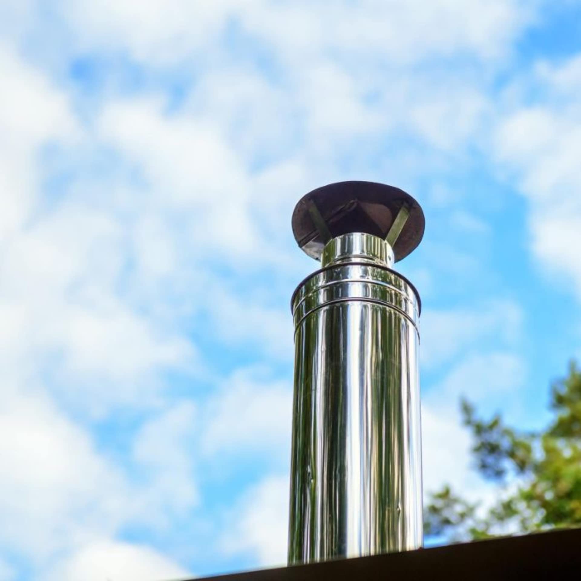 Edelstahlschornstein Regenhaube mit Funkenschutz I Zubehör für Kamin und Ofen I ø 130 mm I Regen und Windschutz I Optimale doppelwandige Isolierung I Oskar