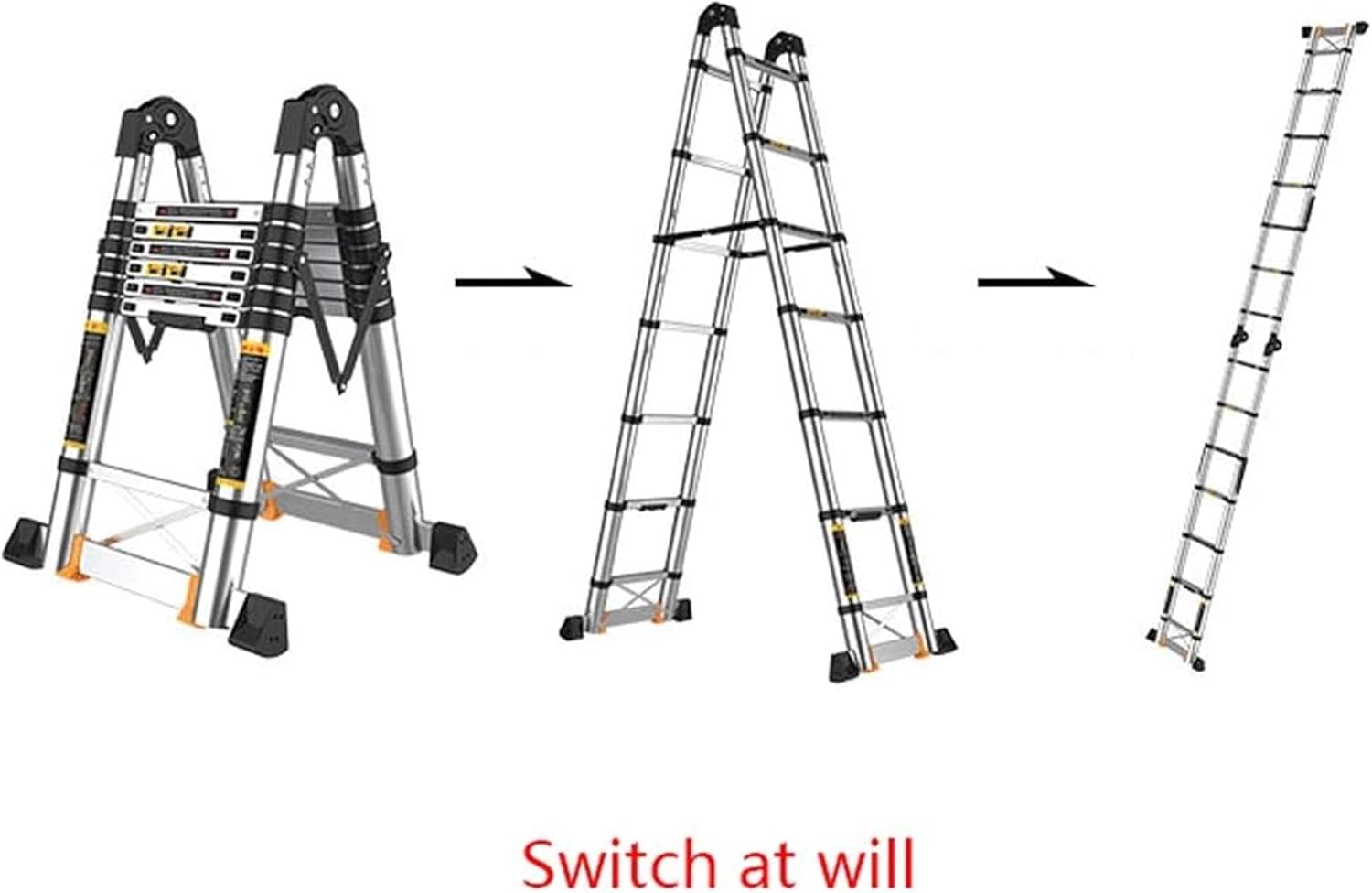 Telescoping Ladders Telescoping Extension Ladder for Home Multifunction Telescoping Ladder 19ft,Foldable and Expandable, 330lb Max Load Building Supplies (Size : 19ft)