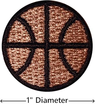 Brown Basketball Patches Iron On 10 Pack 1 Embroidered Reward Patch for Basketball Sport Programs