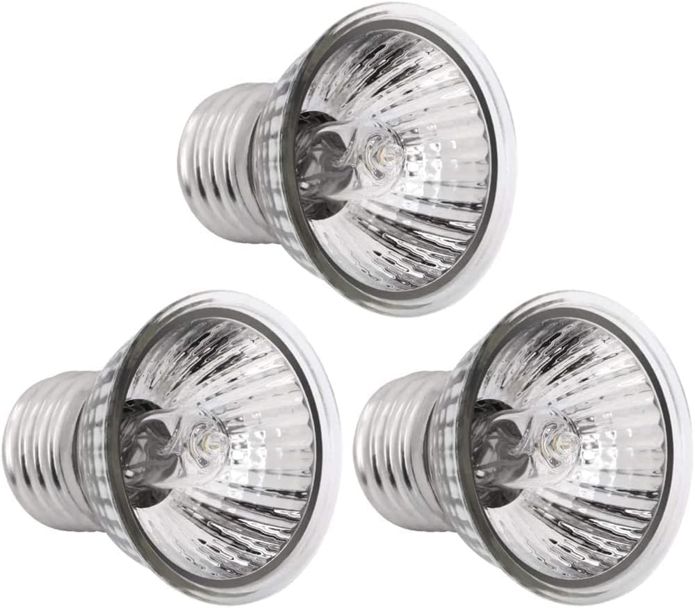 3Pack 25W UVA+UVB Bulbs, Heat and Light for Reptiles and Amphibian