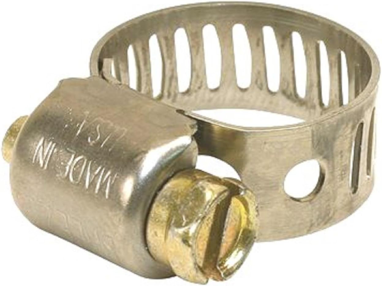 Breeze Mini Hose Clamp, Stainless Steel, 7/32 In. To 5/8 In., 100 Clamps