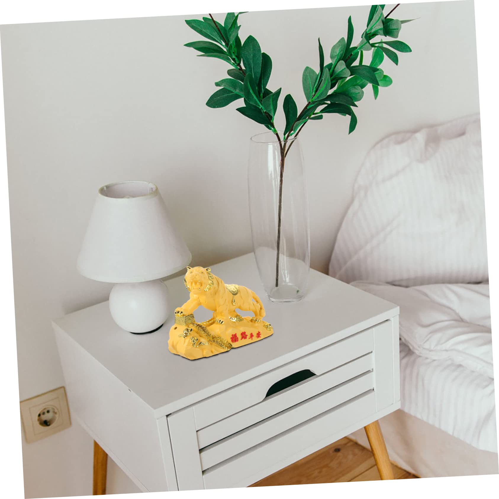 ORFOFE Harz Tiger Skulptur Ornament Home Decor Büro Schmücken Sternzeichen Tiger Kunst Tiere Figur Dekorative