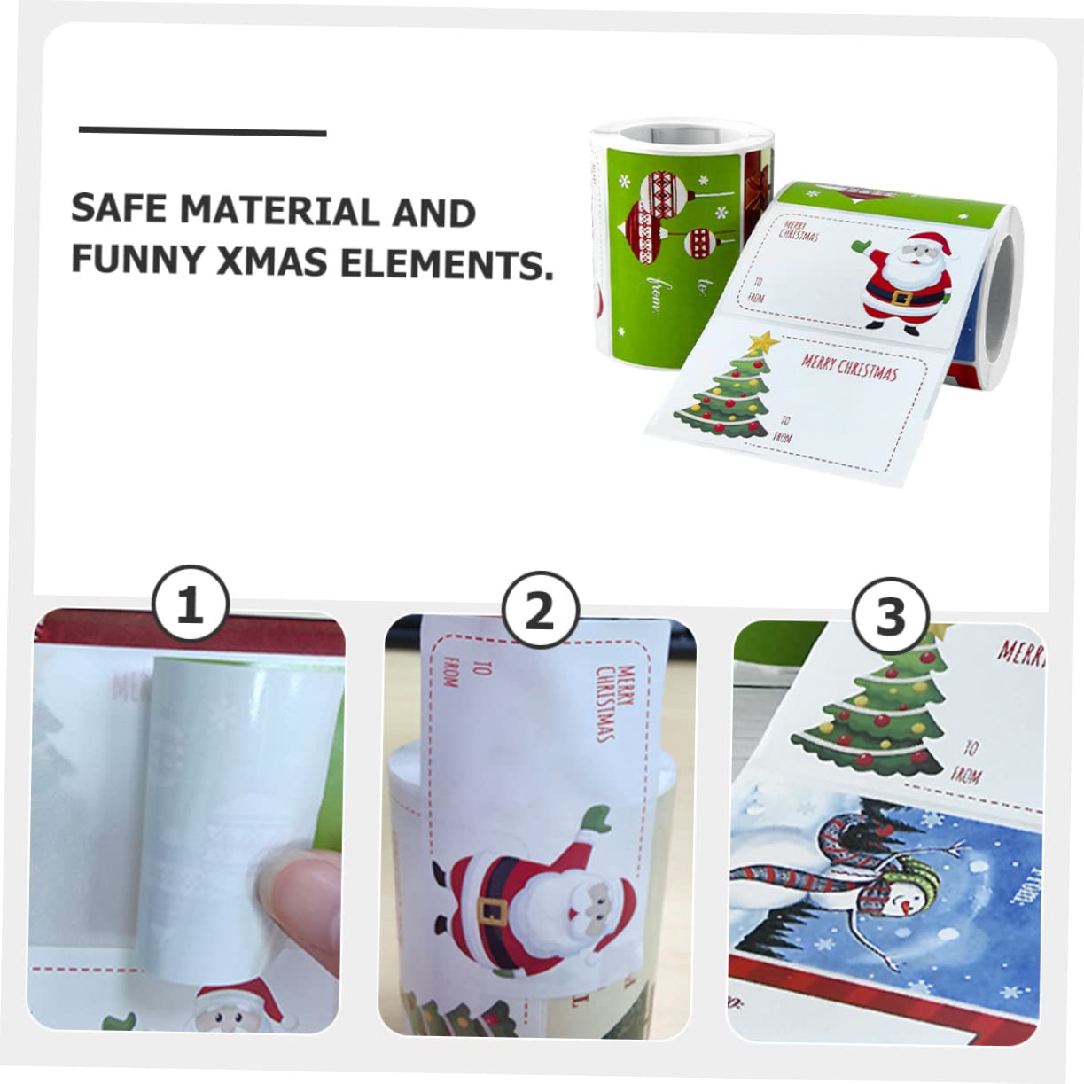 SHINEOFI 6rotoli Adesivi Natalizi Etichette Autoadesive Per e Stickers Per e Decorazioni Per