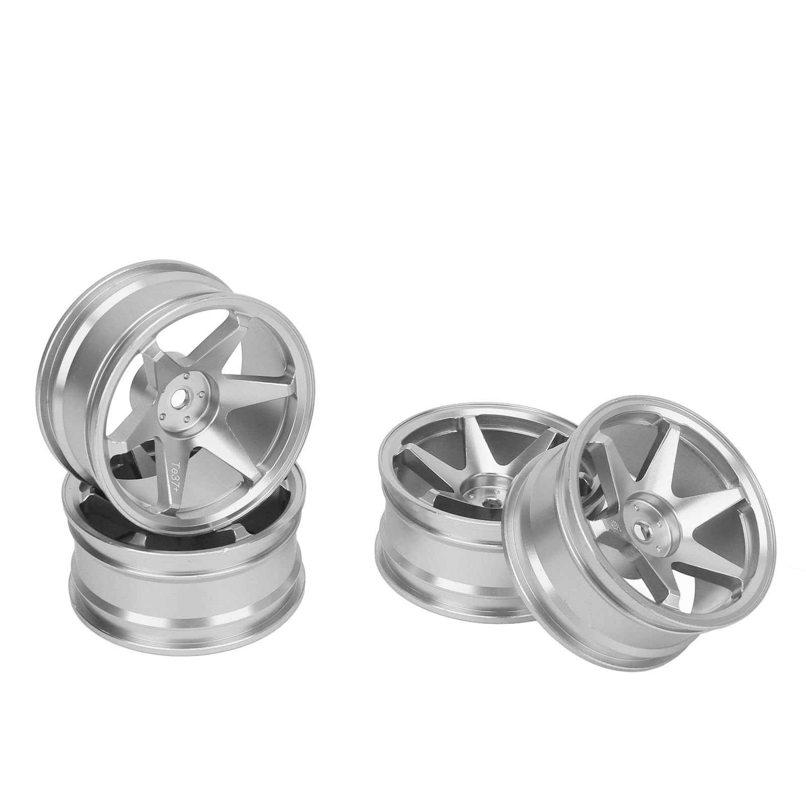 RC Wheel Hub Aluminium CNC CNC Maszyna wielokrotnego użytku 1/10 RC Koło samochodowe dla Traxxas HPI Kyosho HSP i inne modele samochodów 1/10 RC 4PCS (Srebrny)