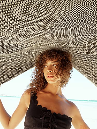 Smyrna Vintage Series Original Turkish Beach Towel | 100% Cotton, Prewashed, 37 X 71 Inches | Turkish Bath Towel For Spa, Beach, Pool, Gym And Bathroom (Black) #TOP5
