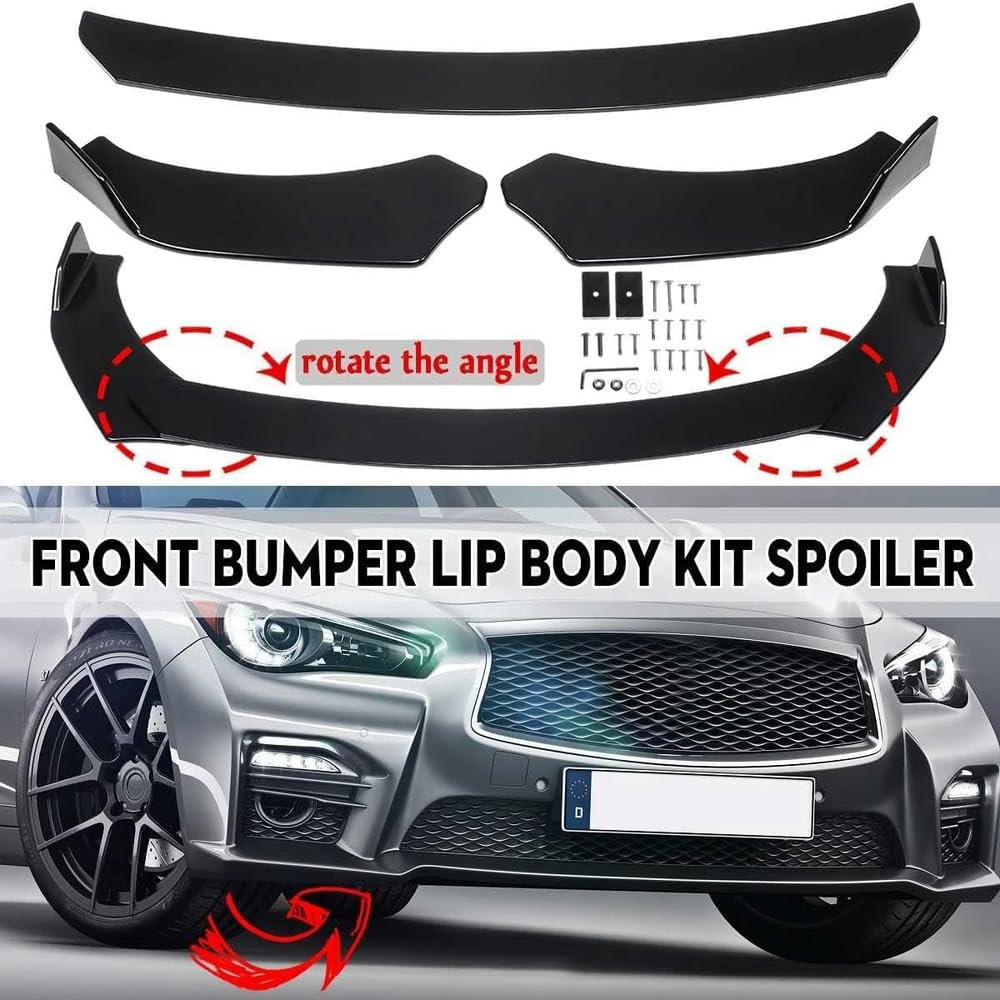 Amazon | Olgyn 車のフロントバンパーリップスポイラースプリッター