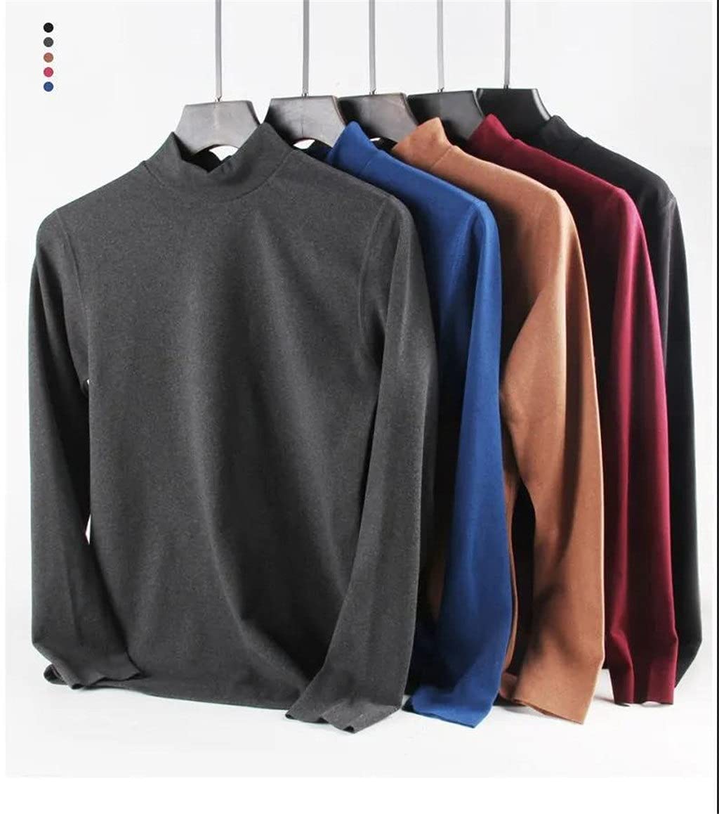 Męska bielizna termoaktywna z długim rękawem i półwycięciem pod szyją Męska koszula z dołem Jednolity kolor Slim-fit Single (kolor: C, rozmiar: 1) (C 1)