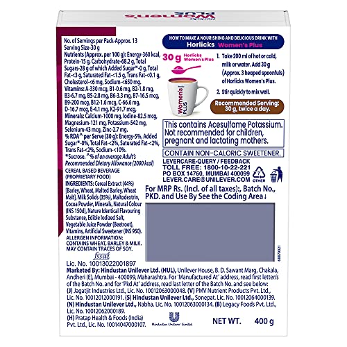 Womens-Horlicks-Health-and-Nutrition-Drink-400-gm-Chocolate-Flavor-Refill-Pack-No-Added-Sugar