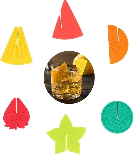 ELANE 6 marcadores de bebida para vasos, marcadores de bebida para copas de vino, dijes de vino para copas de tallo