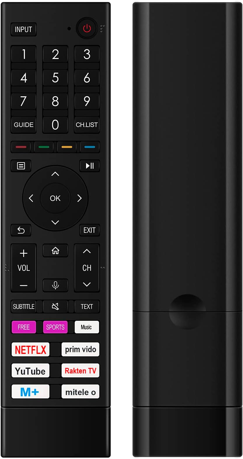 Allimity ERF3D80H Replacement Voice Remote Control fit for Hisense Smart TV 32A3G 43H4D1 32A4HD1 50A61GTUK 55A61GTUK 65A61GTUK 70A61HD1 75A61GSD 65A6GTUK 43A6GTUK 50A6GTUK 55A6GTUK 75A6GTUK 55A6BGTUK